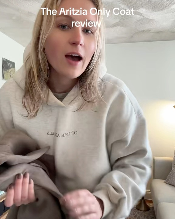 Aritzia Only Coat review! go in-store for this exact color! wearing a size S. LOVE the fit and the button on the neck for cold days. on any short fabric, there will always be slight pilling. 

#LTKootd #LTKTall #LTKWorkwear