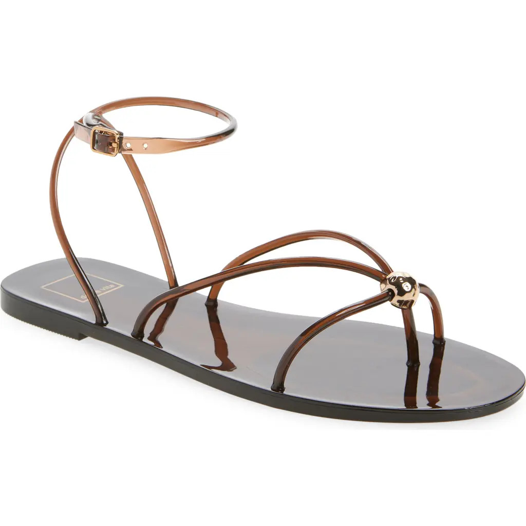 Dolce Vita Kenley Ankle Strap Jelly Sandal in Chocolate Jelly at Nordstrom, Size 11 | Nordstrom