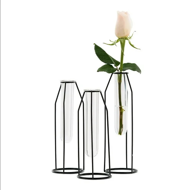 Geometric Tiered Test Tube Flower Vases - Set Of 3 | Walmart (US)