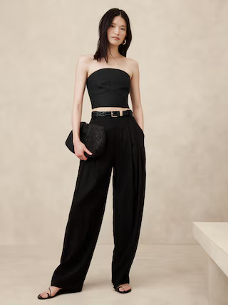Lisa Linen Strapless Top | Banana Republic (US)