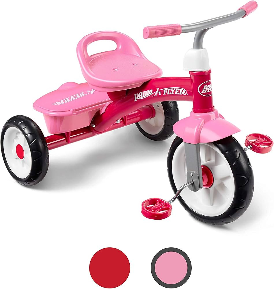 Radio Flyer Pink Rider Trike, Outdoor Toddler Tricycle, Tricycle for Toddlers Age 3-5 (Amazon Exc... | Amazon (US)