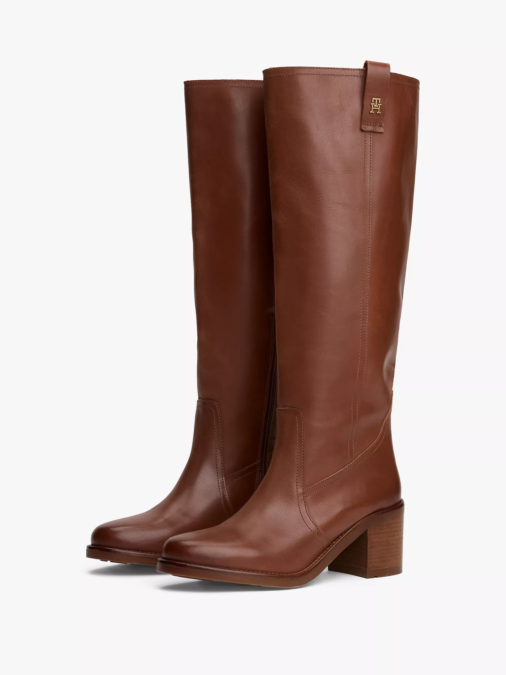 Knee-High Smooth Leather Riding Boot | Tommy Hilfiger | Tommy Hilfiger (US)