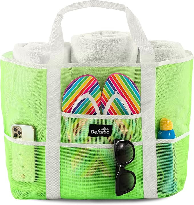 Mesh Sand Free Bag - Strong Lightweight Bag For Beach & Vacation Essentials. Tons of Storage! | Amazon (US)