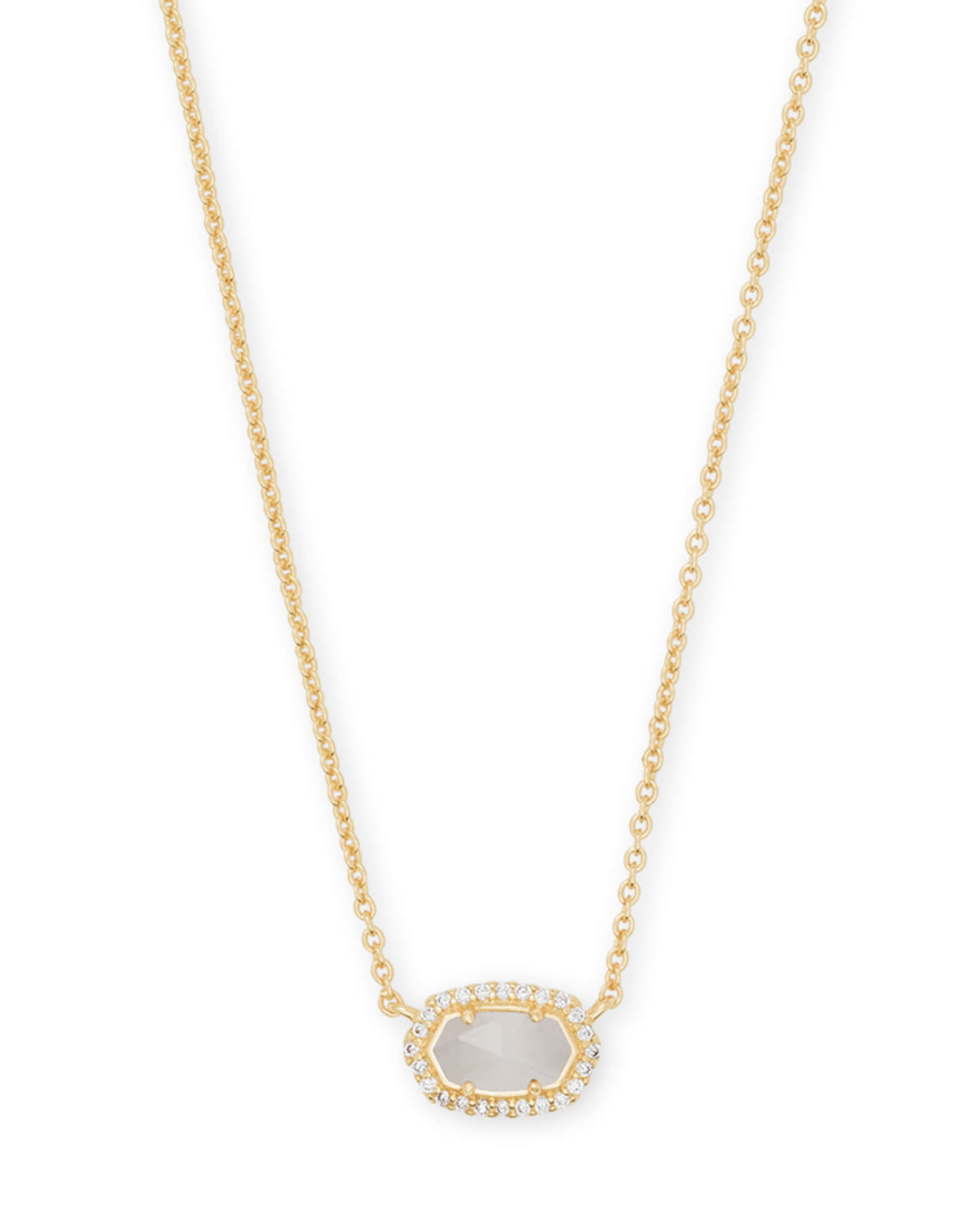 Chelsea Gold Pendant Necklace in Slate Cats Eye | Kendra Scott