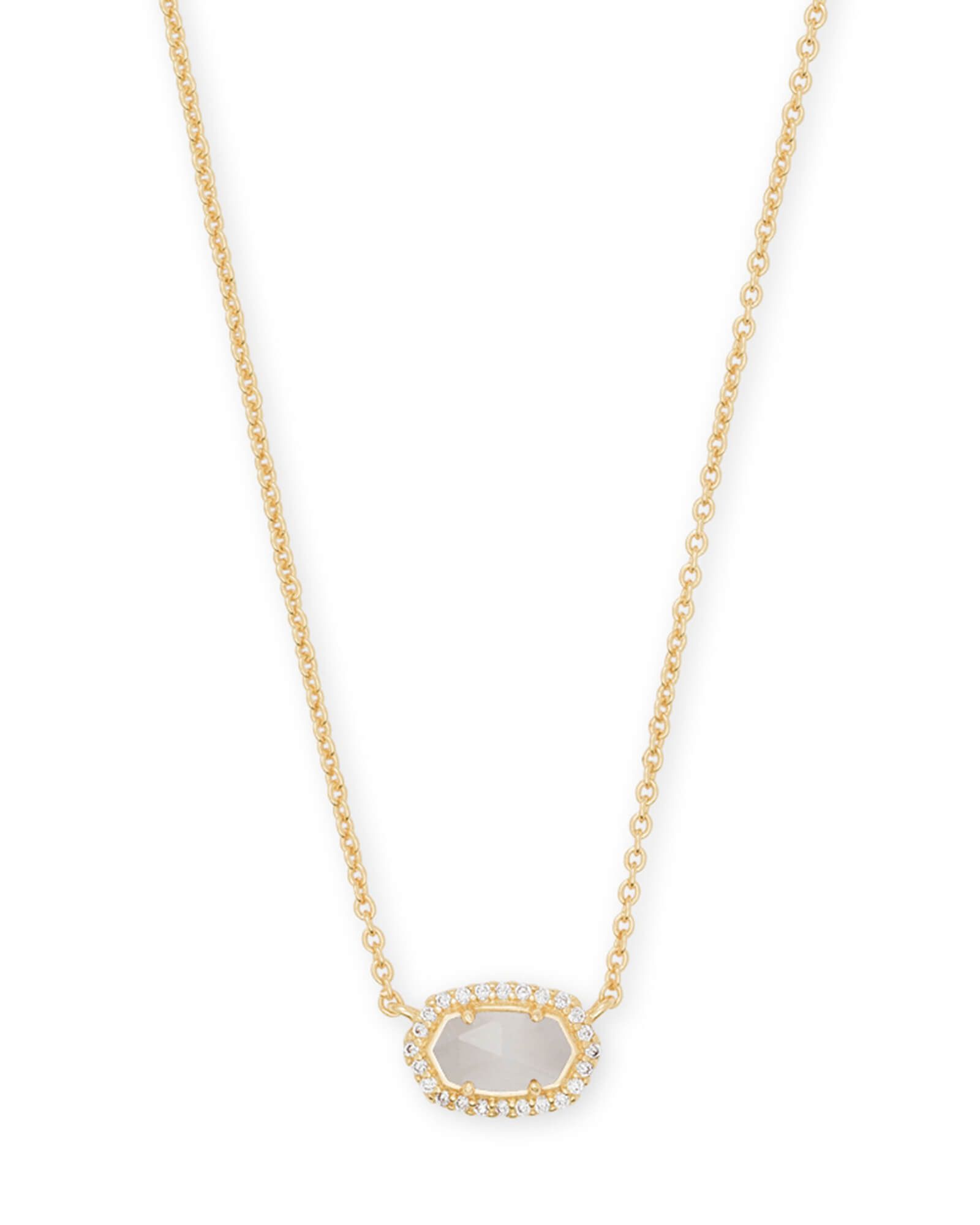 Chelsea Gold Pendant Necklace in Slate Cats Eye | Kendra Scott