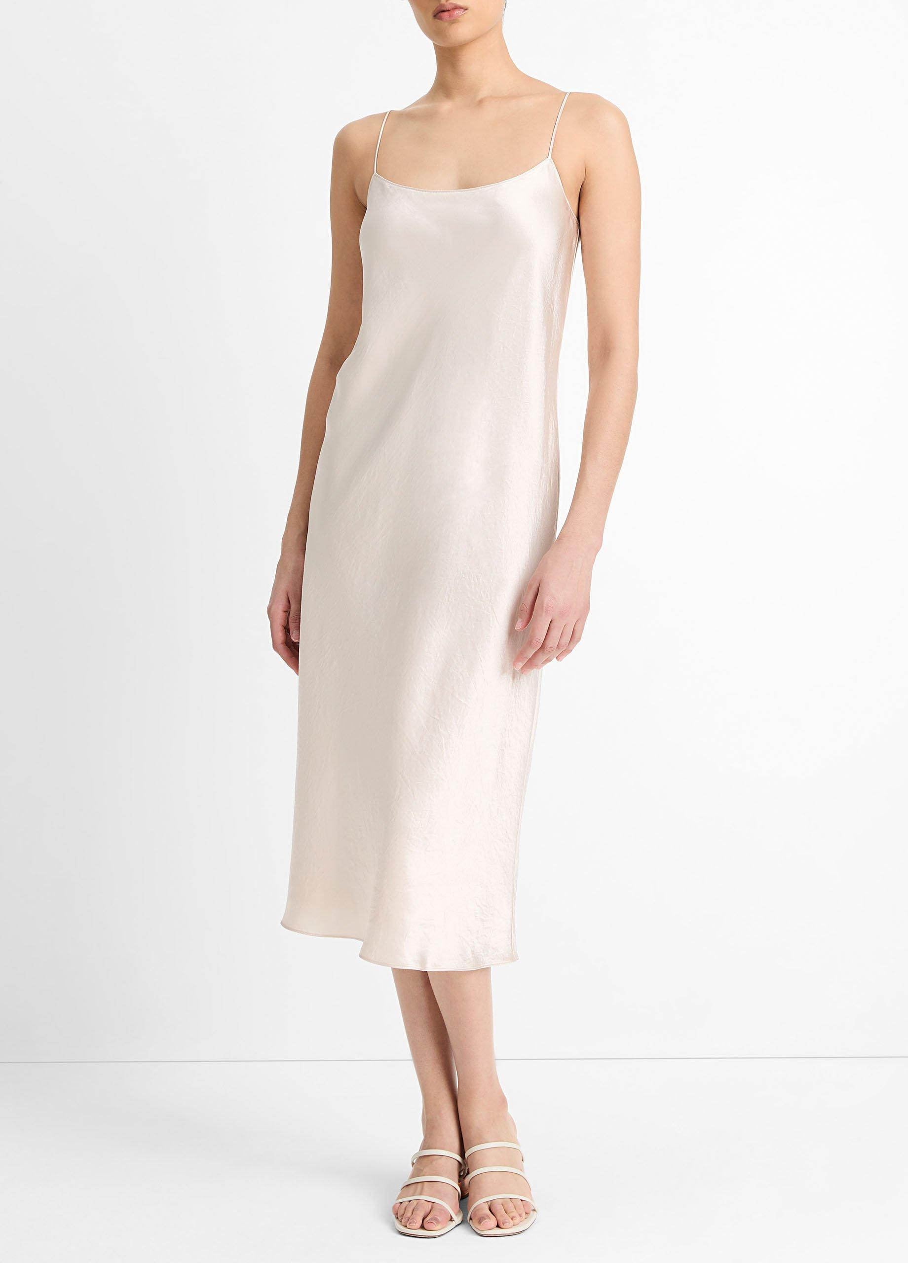 Women's Satin Slip Dress, Champagne, Size M Vince | Vince LLC