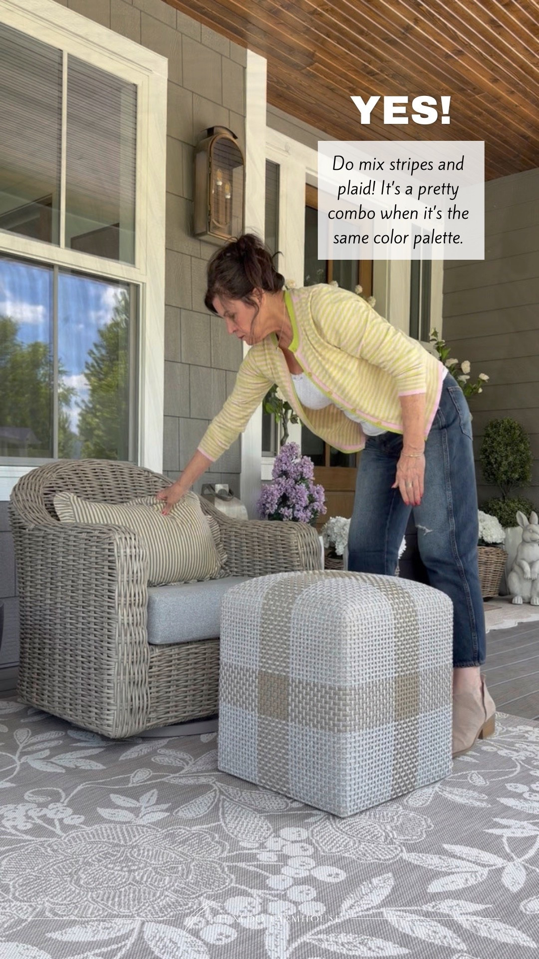 Yes, mix stripes and plaid! It’s a pretty combo when it’s the same color palette.

#LTKSeasonal #LTKHome #LTKSaleAlert