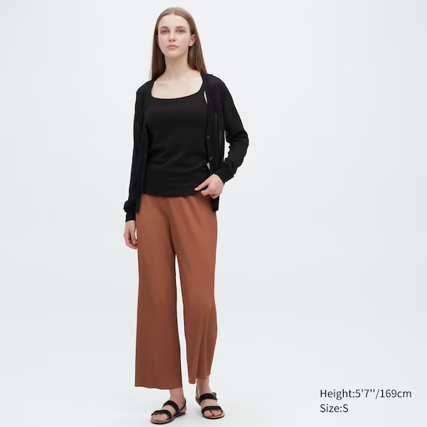 Pleated Straight Pants | UNIQLO (US)