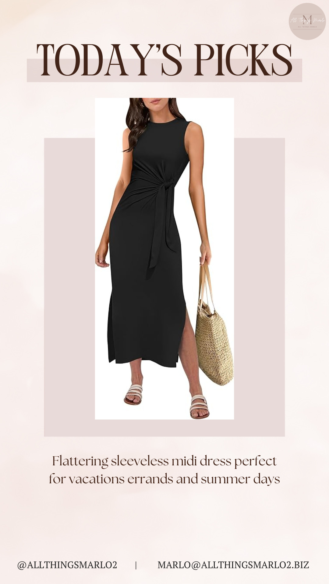 Flattering sleeveless midi dress perfect for vacations errands and summer days 

 #LTKSeasonal #LTKWorkwear #LTKTravel