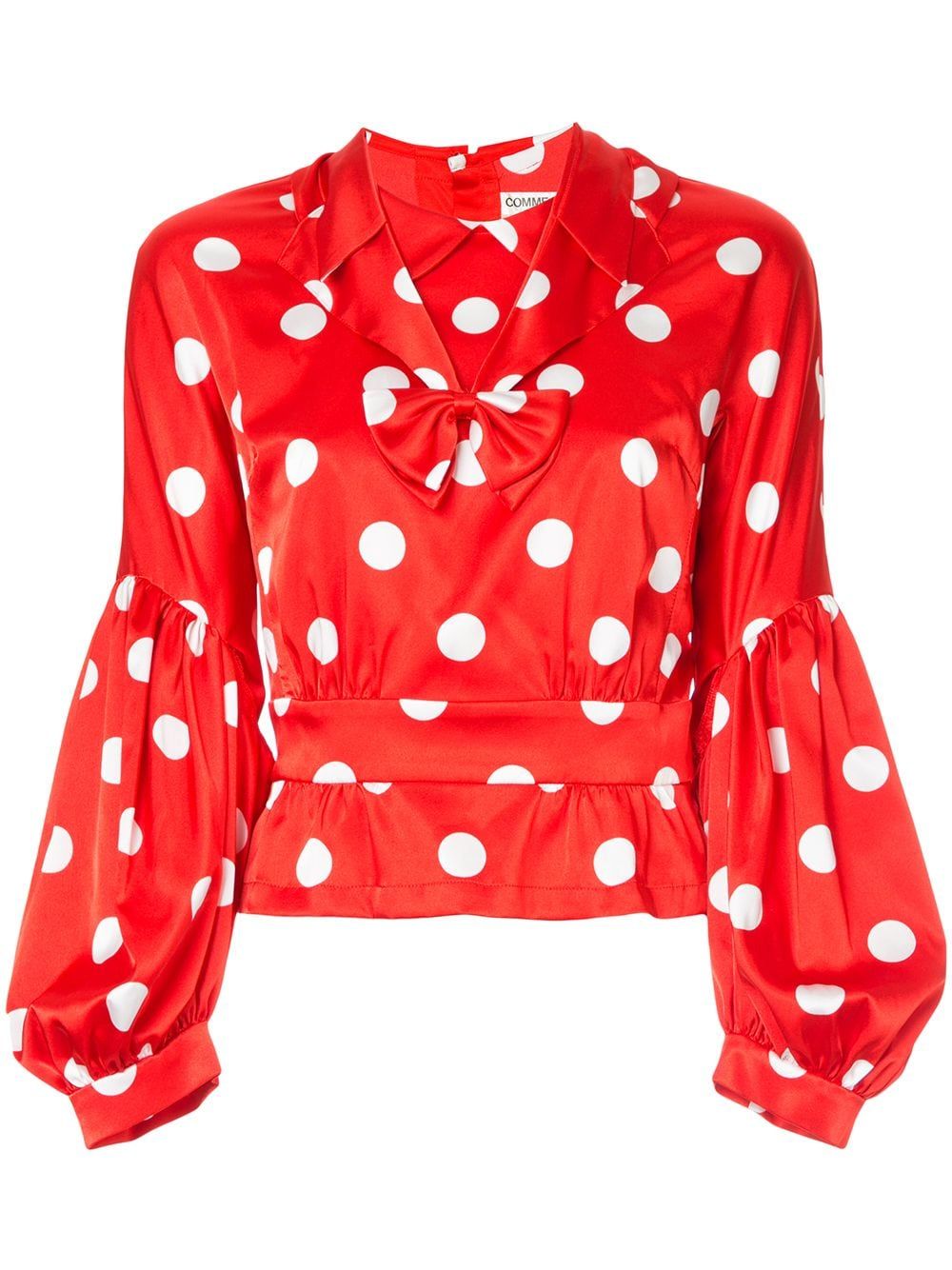 Comme Des Garçons Vintage polka dot blouse - Red | FarFetch US