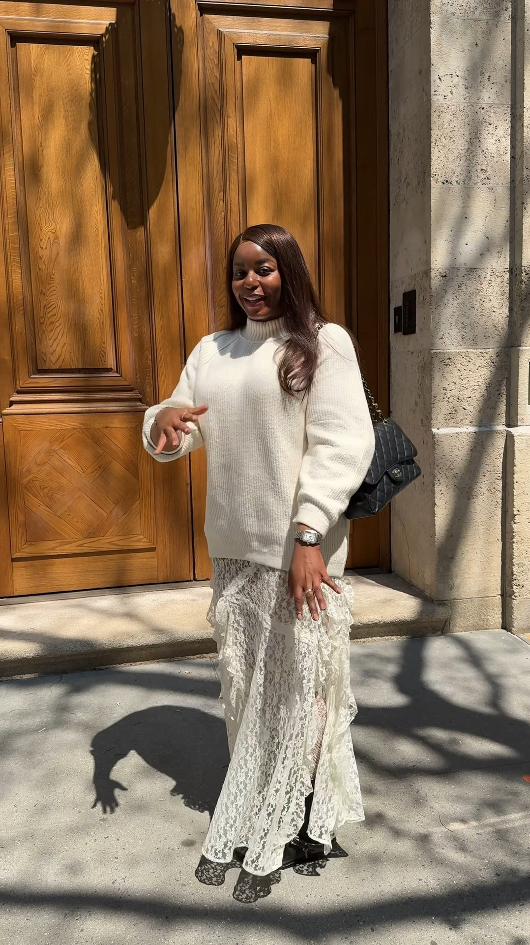 Quick spring fit check in New York City! Wearing this chic boho inspired outfit for a casual day in the city. This is such an easy and fun way to wear the trendy lace maxi skirt! Styled with a white sweater, lace tights, and leather boots. Linking this look below! … For more links to wedding makeup, sisterstudio, wedding guest dress, ratandboa, spring dress finds, mothers day gift, work outfits, kathleen post, follow me on LTK! ✨

#LTKFestival #LTKSeasonal #LTKStyleTip