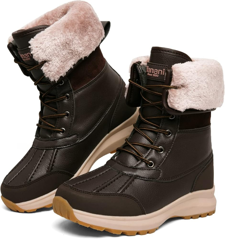 Womens Snow Boots Warm Fur Lined Winter Boots Anti Slip Ankle Boots Mid Calf Snowboots Waterproof... | Amazon (CA)