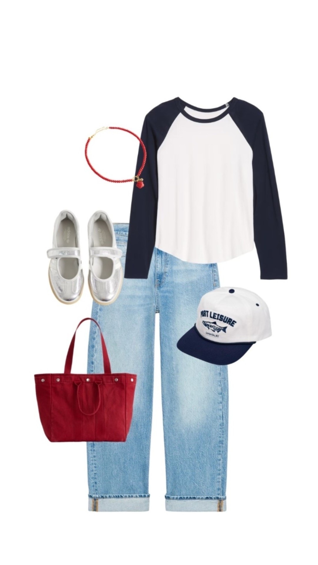 Cool girl, tomboy fall fit 

Raglan baseball tee, canvas tote, Mary Jane sneakers, vintage snapback, vintage denim, barrel leg

#LTKSeasonal #LTKSaleAlert #LTKootd