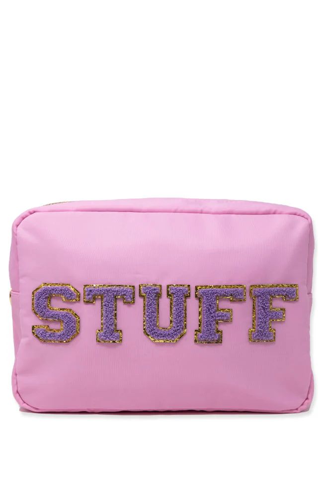 Stuff Patch Purple/Pink Large Bag | The Pink Lily Boutique
