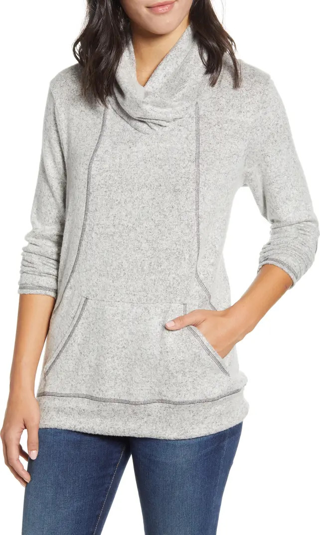 Cross Neck Seamed Pullover | Nordstrom