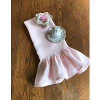 Blush Pink Linen Towel Light Pink Ruffled Linen Towels Tea Towels Kitchen Towels More Colors Available Sold Separately or as Pair Handmade | Etsy (US)