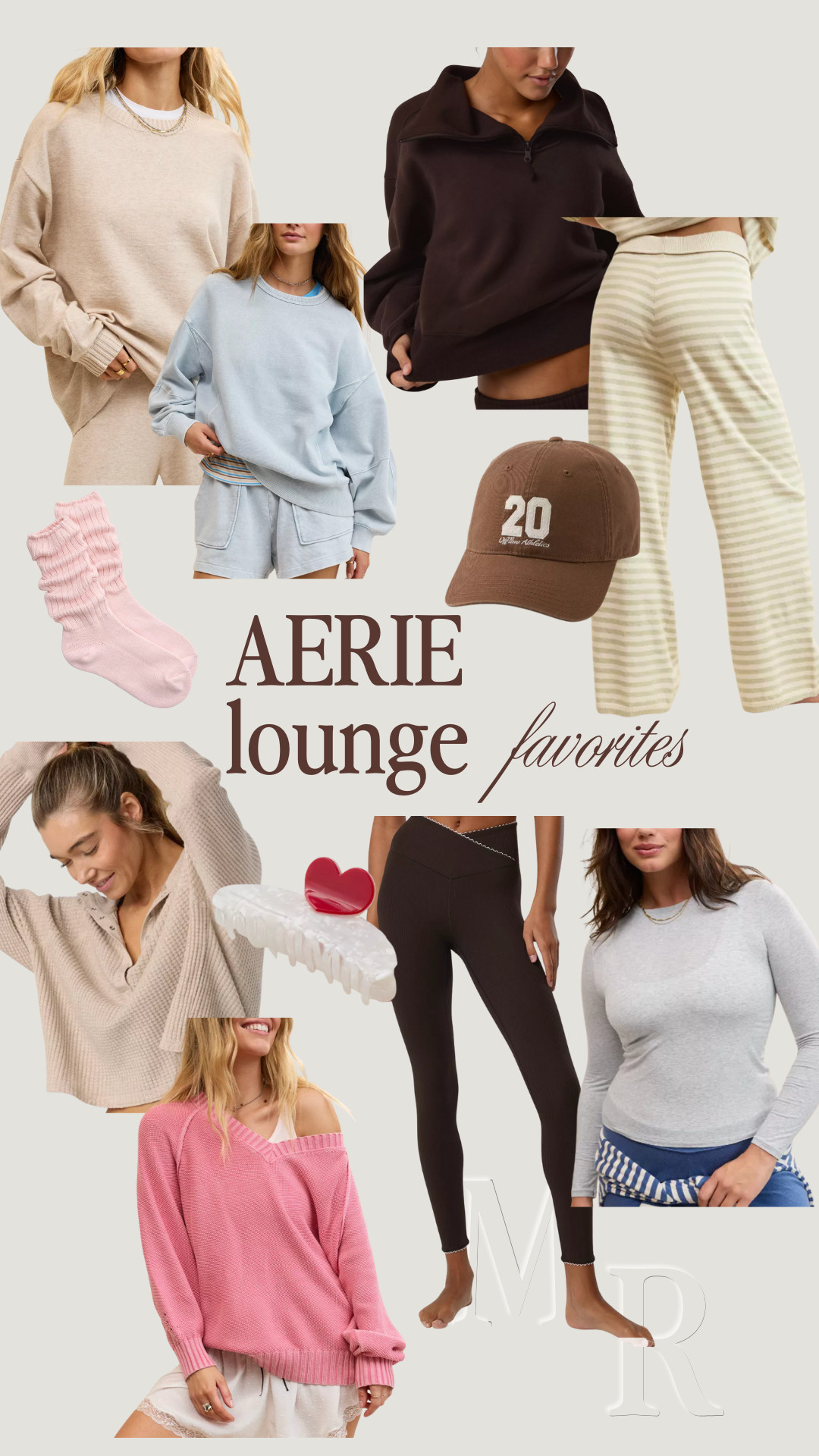 These aerie lounge basics are perfect for being cozy around the house. I especially love the neutral tops, sweatpants, and leggings! 

 #LTKootd #LTKmomlife #LTKFindsUnder100