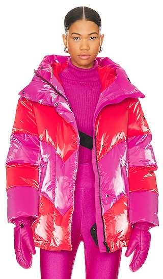 Candy Cane Ski Jacket in Rainbow Passion Pink | Revolve Clothing (Global)