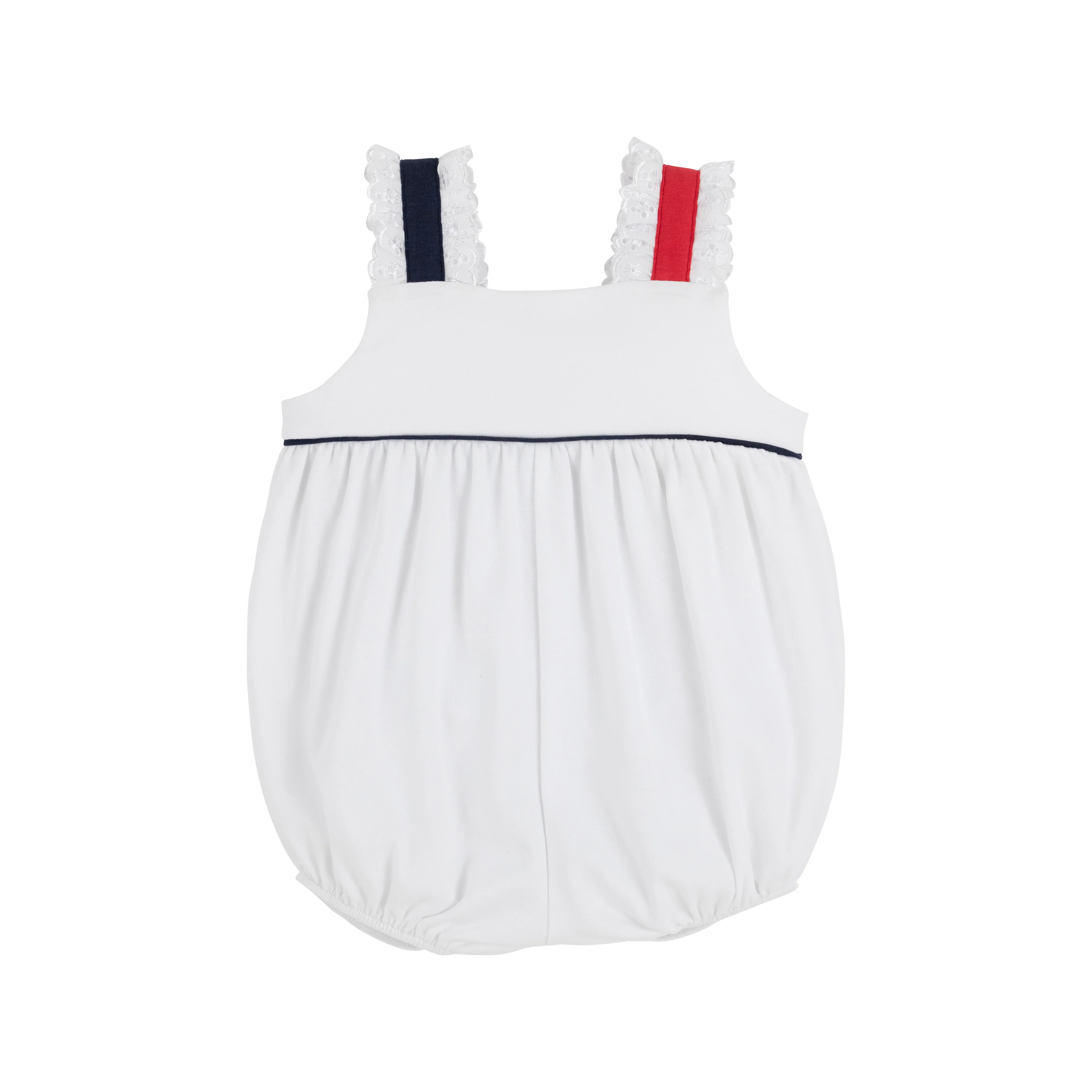 Babs Bubble - Worth Avenue White with Nantucket Navy and Richmond Red | The Beaufort Bonnet Company