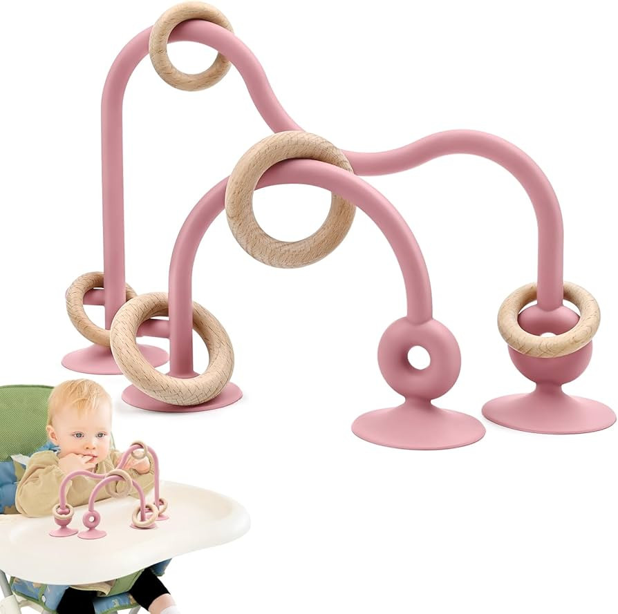 Baby Sensory High Chair Suction Toys for Infant Toddlers 12 18 Months, Food Grade Silicone String... | Amazon (US)