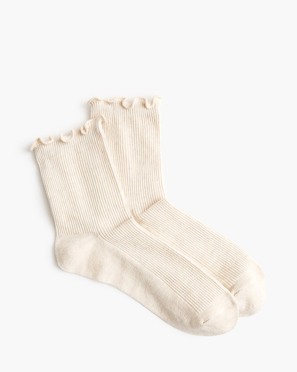 Ribbed ruffle-edge boot socks | J.Crew Factory