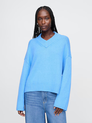 CashSoft Oversized V-Neck Sweater | Gap (US)