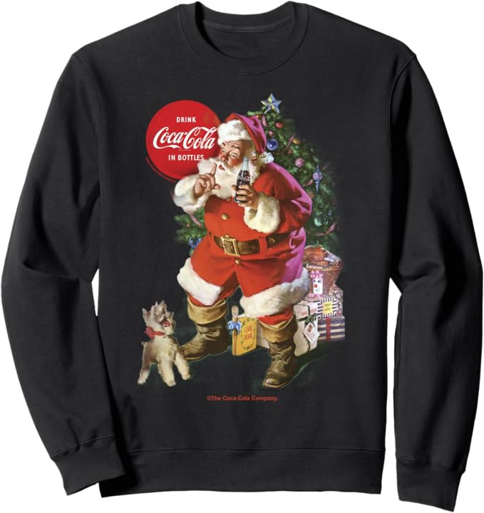 Coca-Cola Santa Claus Christmas Logo Sweatshirt | Amazon (US)
