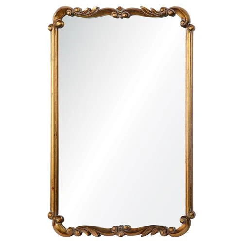 Elise Hollywood Regency Antique Gold Frame Wall Mirror | Kathy Kuo Home