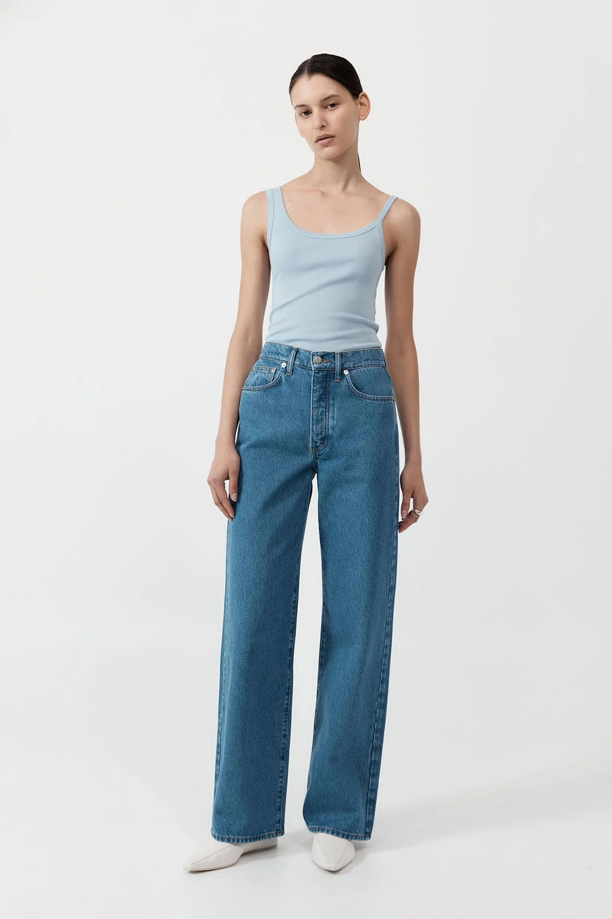 Mid Rise Wide Leg - Denim Blue | St. Agni (US, UK, EU)