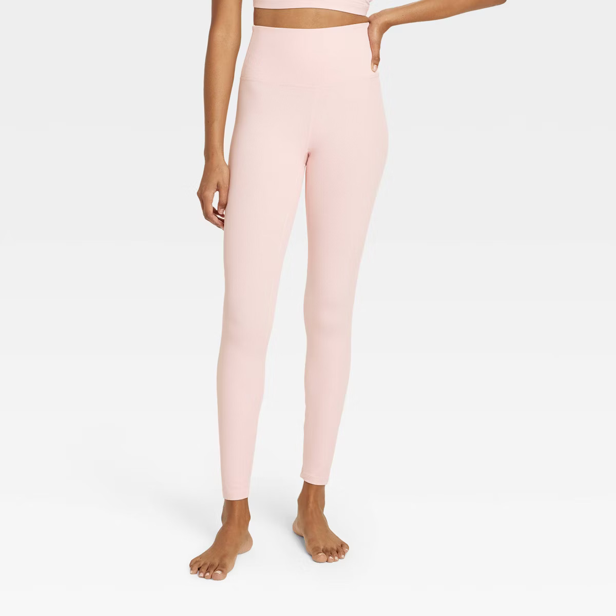 Women's Ultra High-Rise Rib Leggings - All In Motion™ Pink M | Target