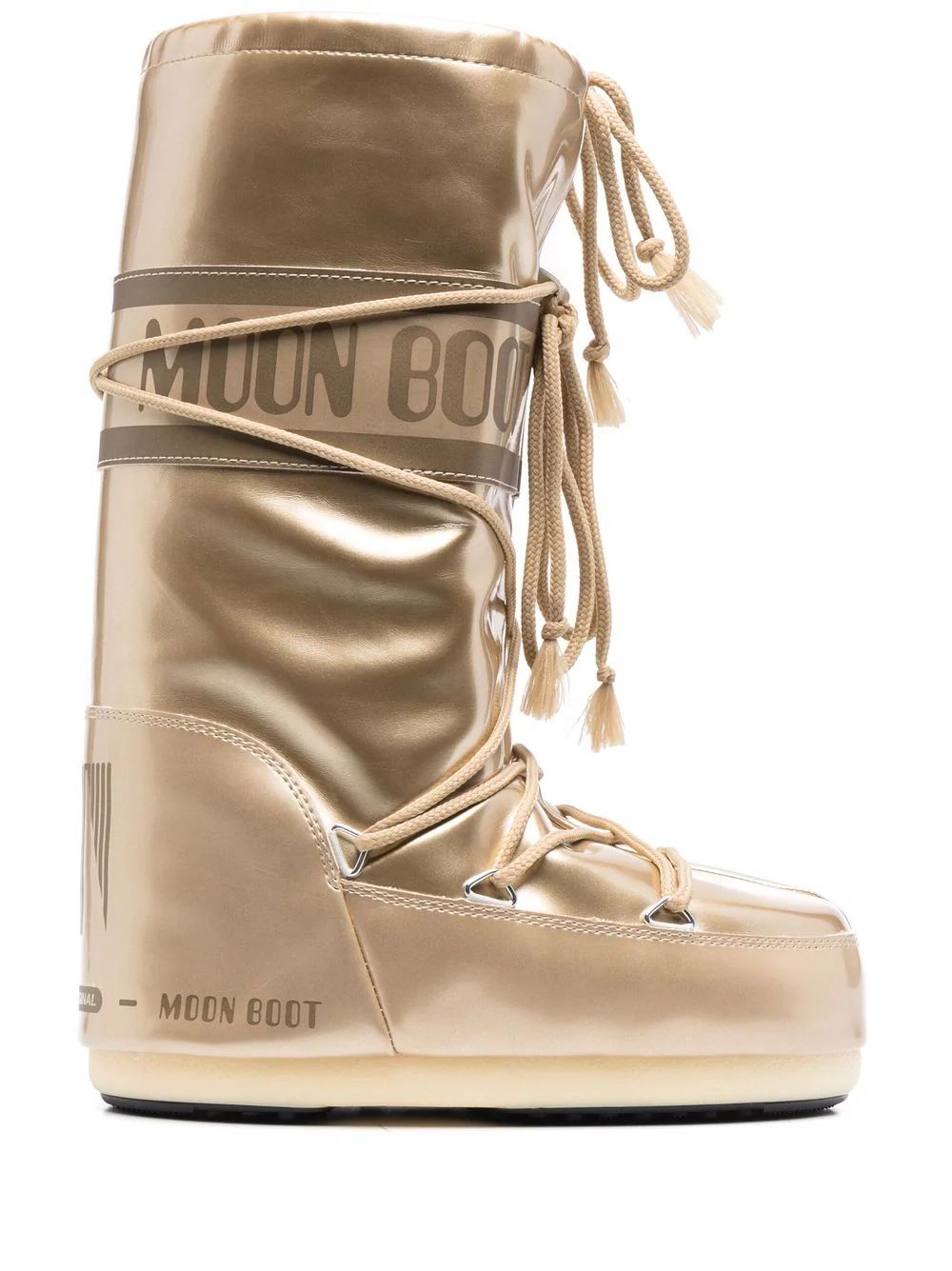 Moon Boot Icon Metallic Snow Boots - Farfetch | Farfetch Global