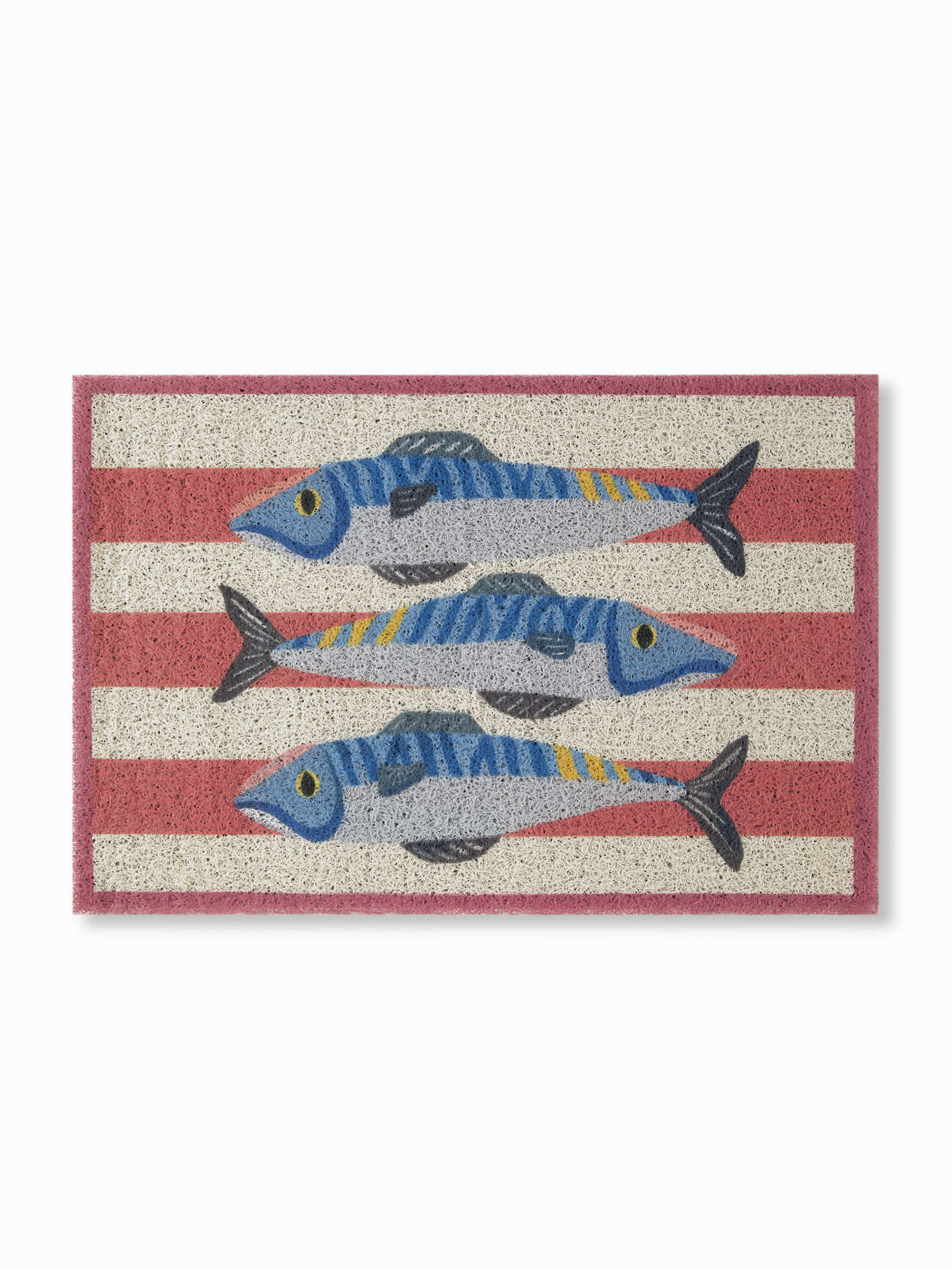 FISH STRIPED DOOR MAT | Cider