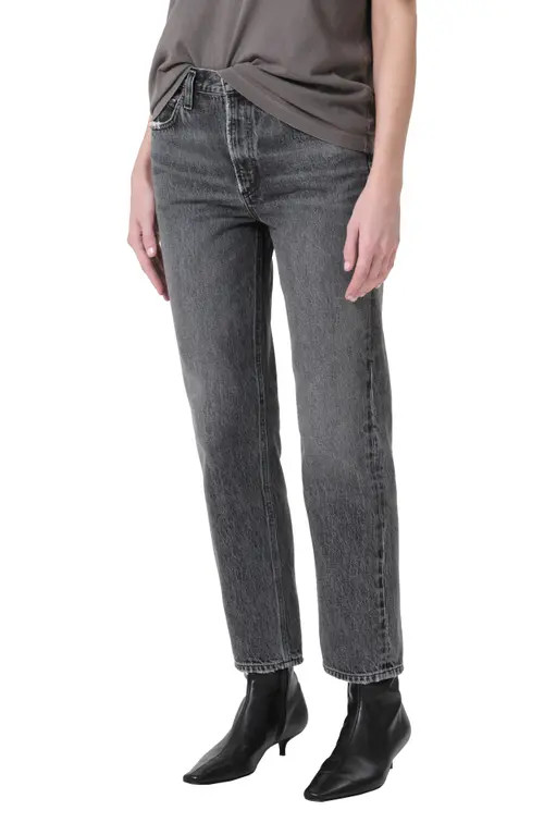 AGOLDE Valen High Waist Ankle Straight Leg Jeans in Spirit at Nordstrom, Size 29 | Nordstrom