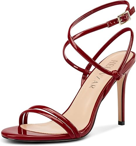HEUIVZAR Womens Strappy Lace-up Stiletto High Heel Sandals Open Toe Ankle Strap Slingback Party S... | Amazon (US)