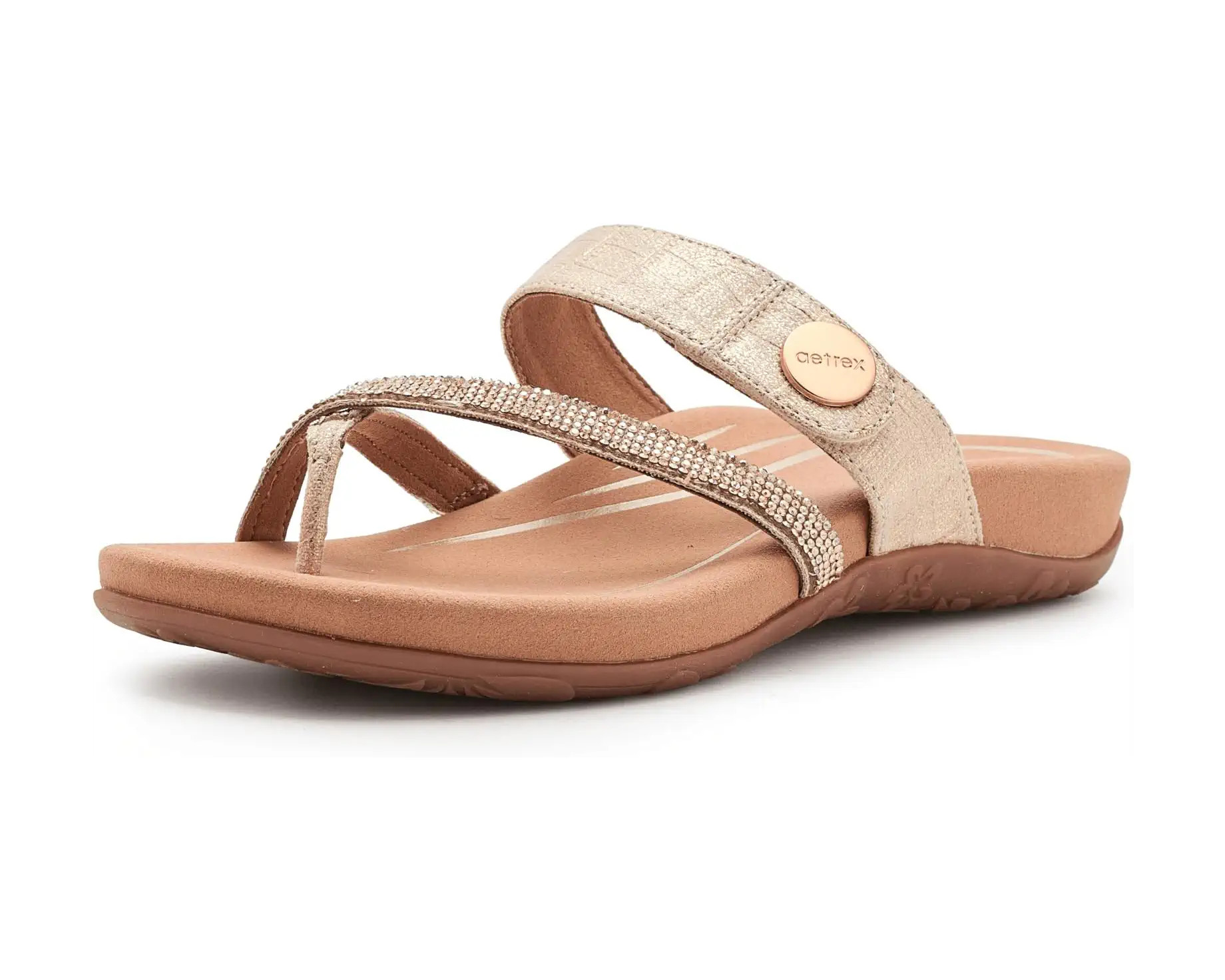 Women's Aetrex Izzy Sparkle Thong Sandal | Zappos.com