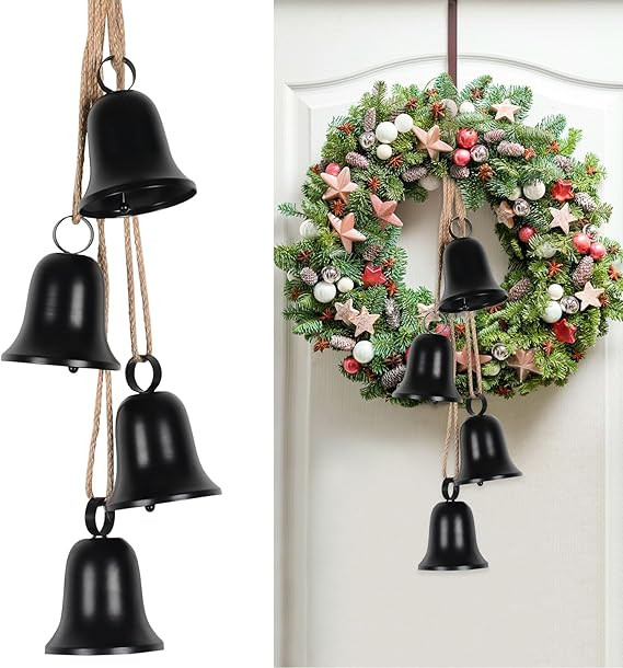 Styleonme Decorative Bells, Christmas Bells, Metal Indoor and Outdoor Blessing Bells, 4-Piece Set... | Amazon (US)