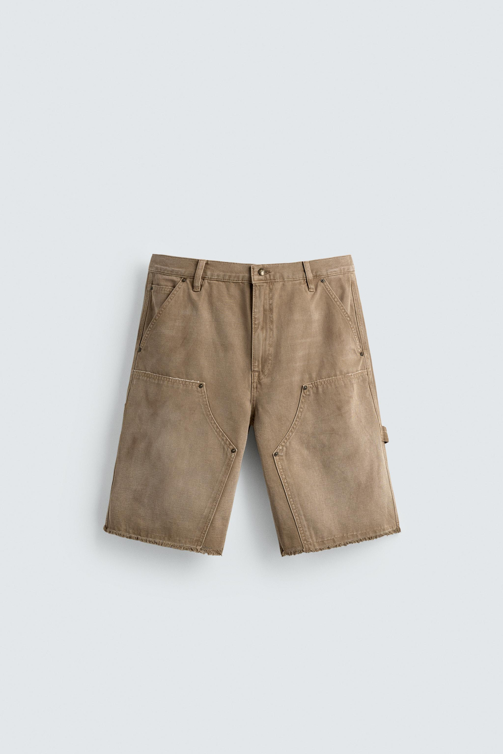 RELAXED FIT CARPENTER POCKET SHORTS | Zara US