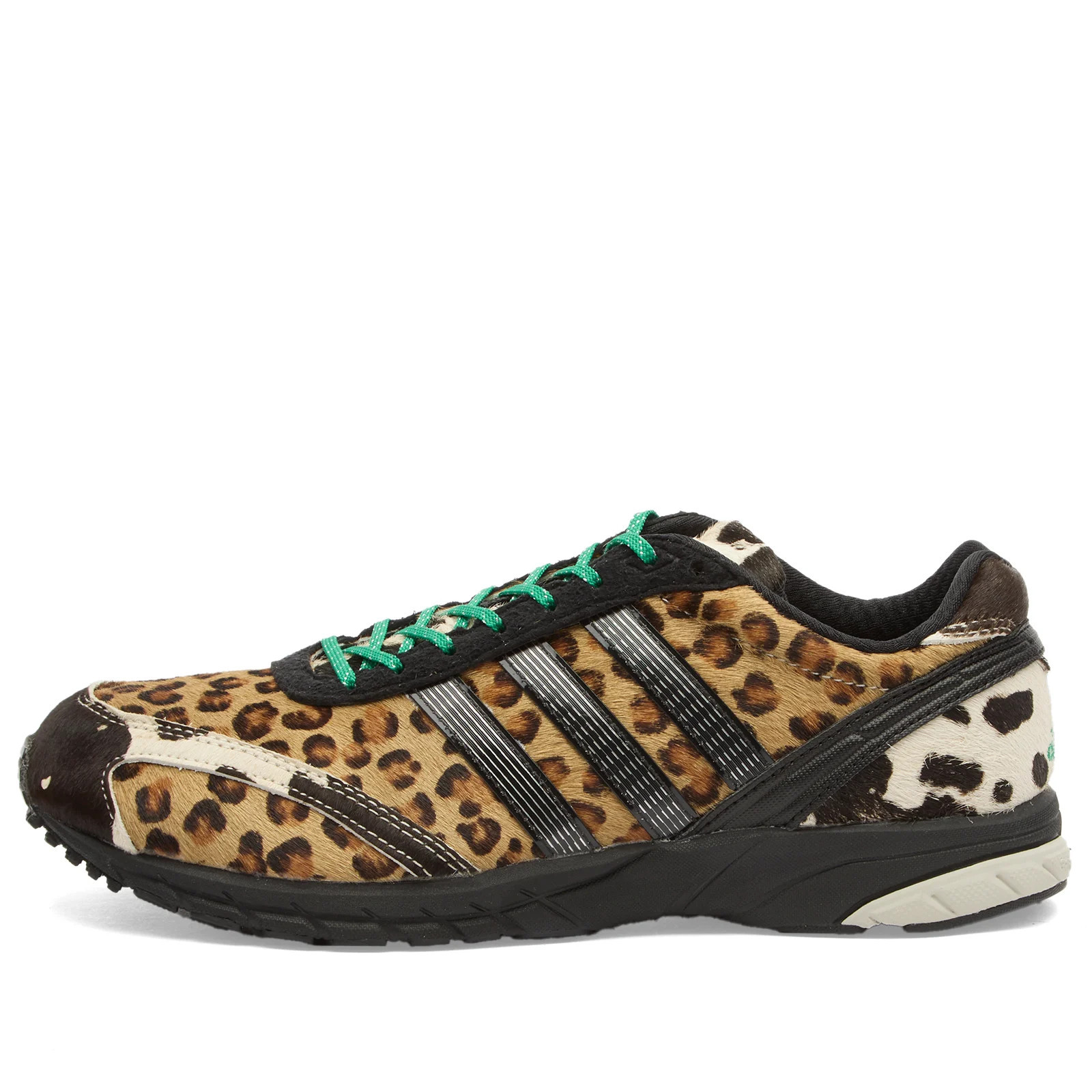 Adidas Women's Adizero Adios Og Sneaker in Grey Two/Core Black/Court Green, Size UK 3.5 | END. Clothing