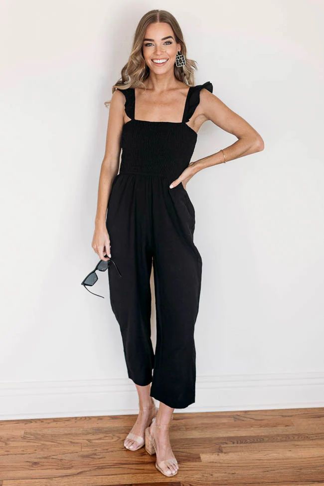Perfectly Poised Black Jumpsuit | Pink Lily