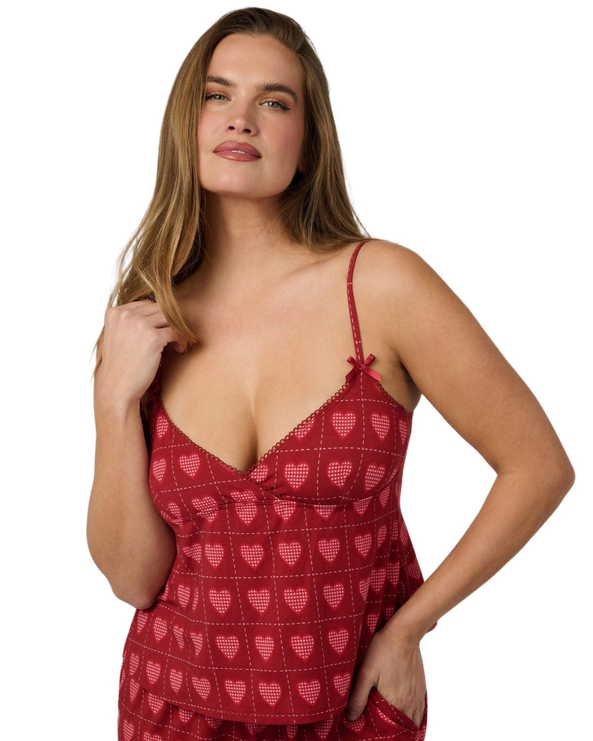 WeWoreWhat Women's Babydoll Sleep Crossover Tank - Red | Macy's