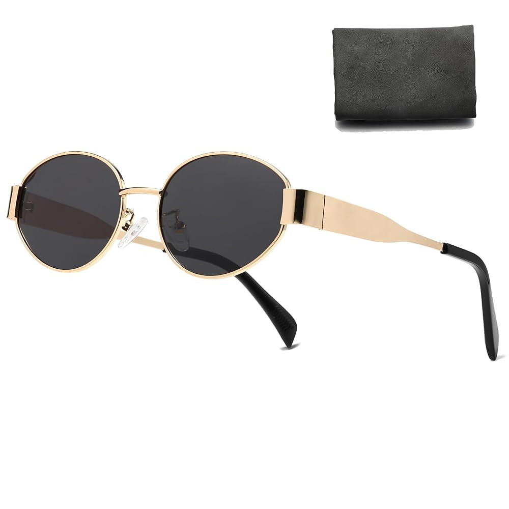 Retro Oval Sunglasses for Women Men Trendy Sun Glasses Classic Shades UV400 Protection | Amazon (US)