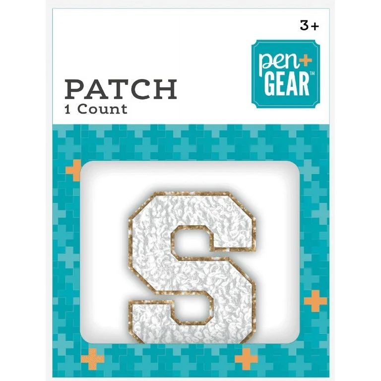 Pen+Gear Letter Patch Sticker 'S' White, Chenille, Back to School | Walmart (US)