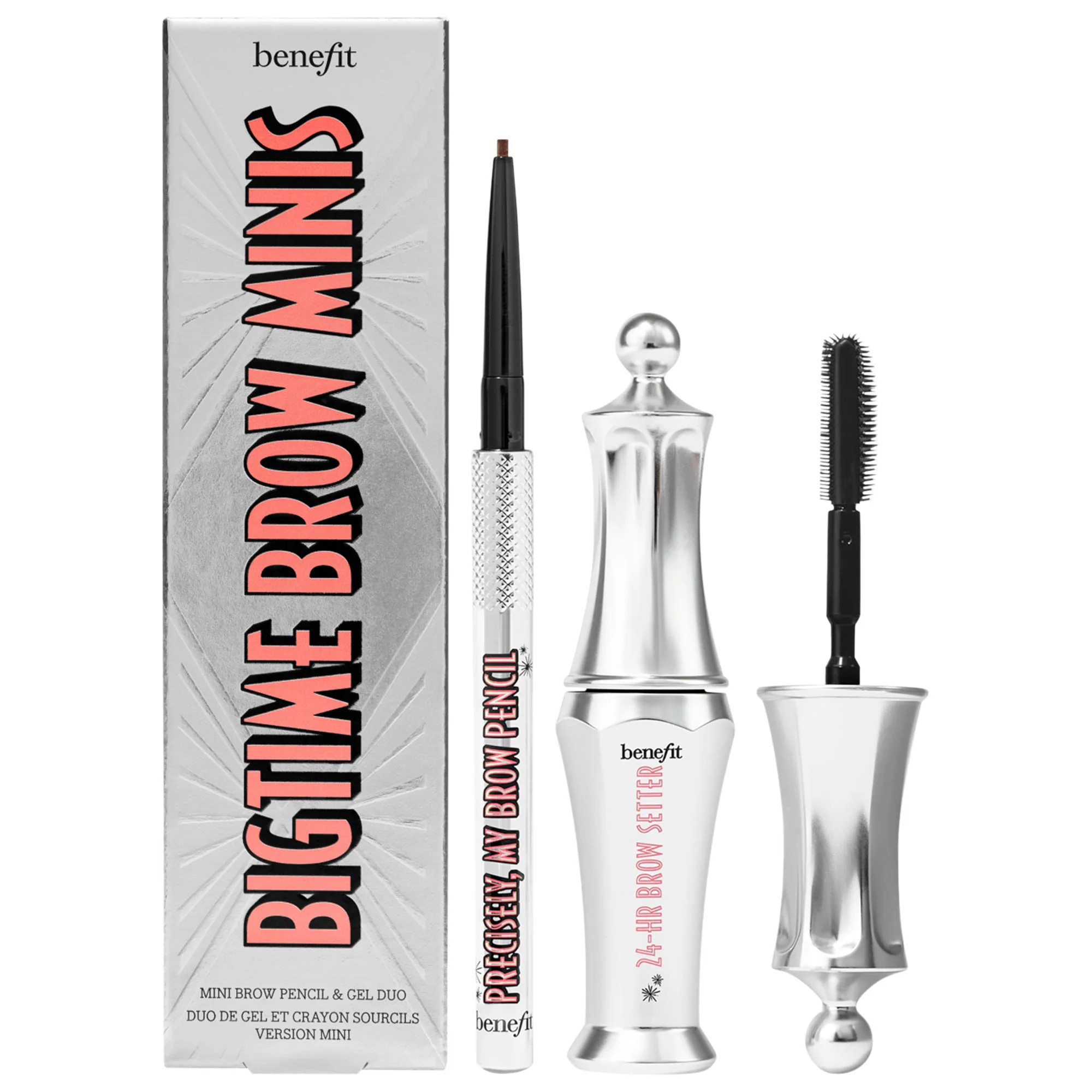 Benefit Cosmetics Mini Bigtime Brow Pencil and Brow Gel Set Shade 4 | Sephora (US)