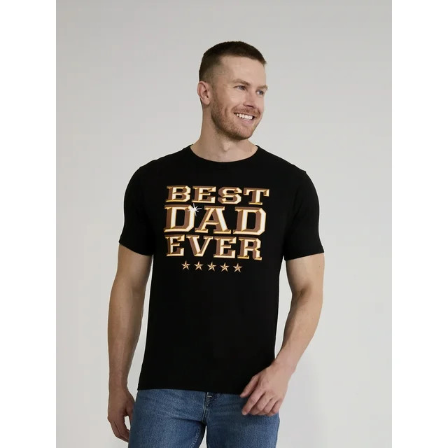Father's Day Best Dad Ever Men's and Big Men's Graphic Tee from Way to Celebrate, Sizes S-3XL | Walmart (US)