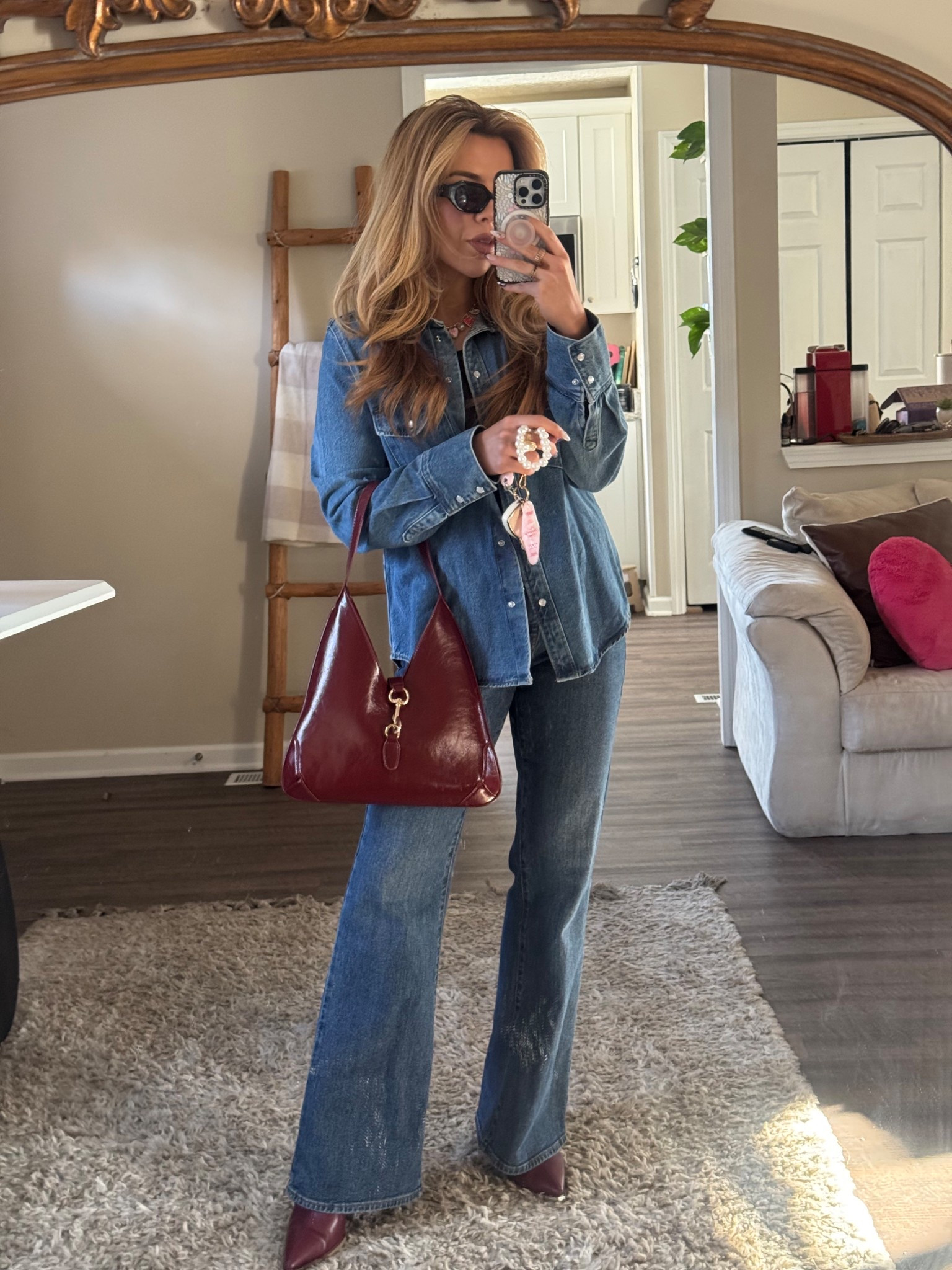 Denim on denim outfit 

#LTKSpringSale #LTKFindsUnder100