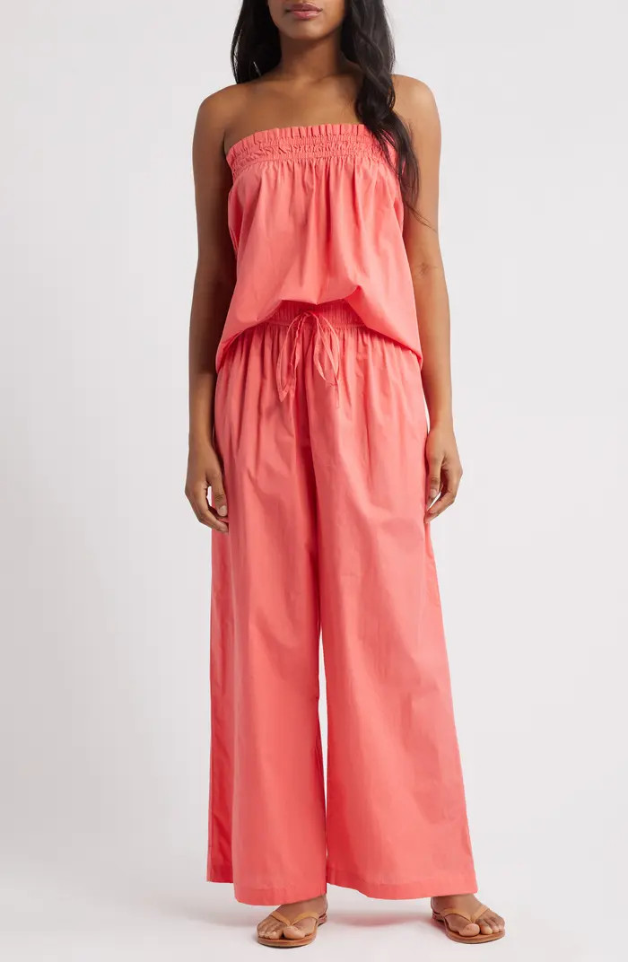 Free People Corfu Tube Top & Wide Leg Pants Set | Nordstrom | Nordstrom
