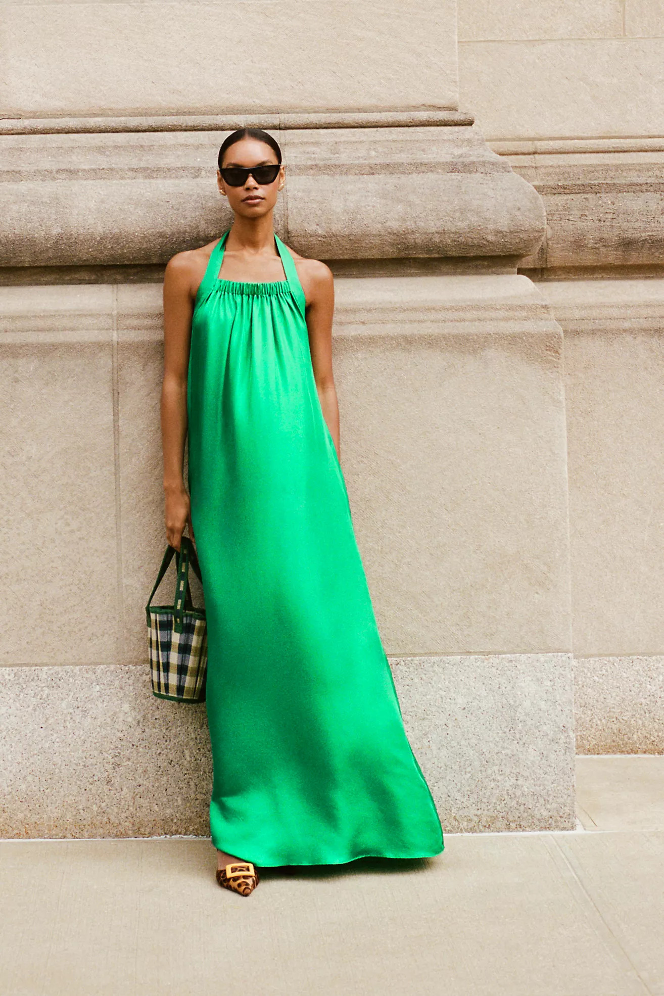 BONDI BORN Tropea Silk Halter Maxi Dress | Anthropologie (US)