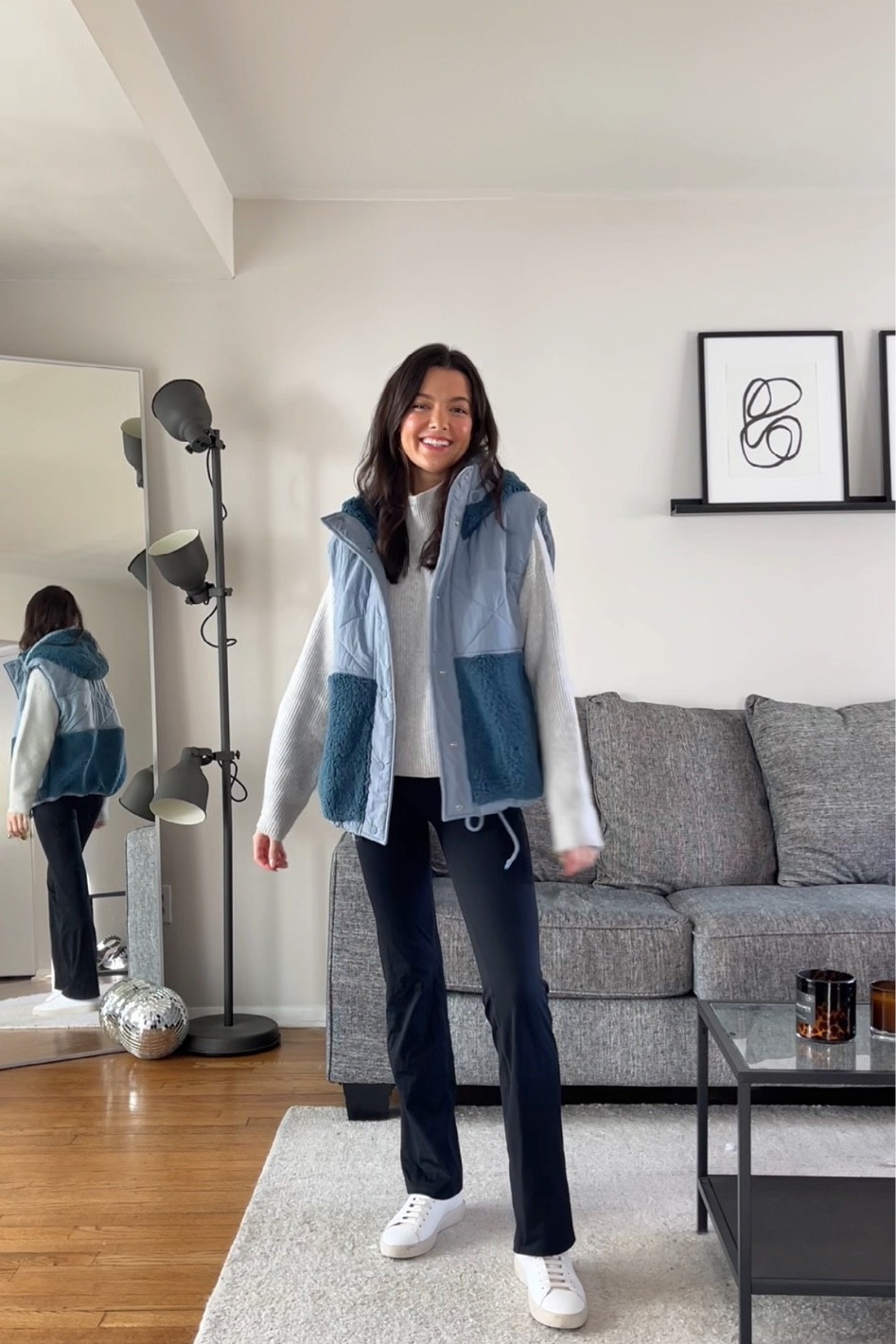 Wearing size XS in the vest; quite oversized but soooo cozy! Size S in the sweater and S in the pants!

#LTKstyletip #LTKunder100 #LTKSeasonal