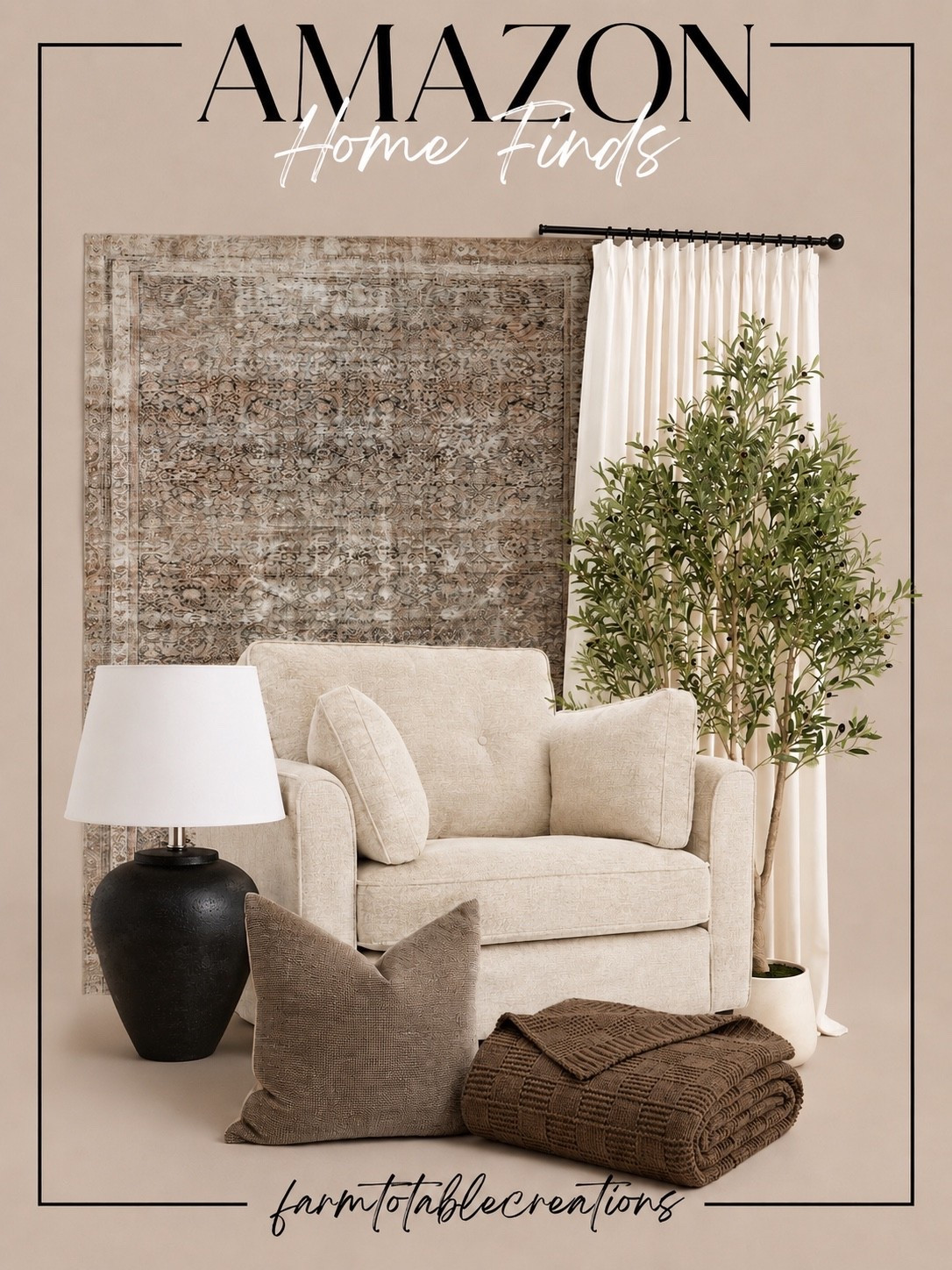 Amazon Home Finds 🤎🏡

Create a warm, designer-inspired living space with these cozy Amazon home finds. From soft neutral seating and layered textiles to timeless curtains, statement lighting, and organic greenery, these pieces work together beautifully to create a space that feels inviting, comfortable, and effortlessly elevated.

Whether you’re refreshing a reading nook, updating your living room, or adding those finishing touches that make a house feel like home, these affordable finds bring warmth, texture, and timeless style to every corner.

Follow @farmtotablecreations on Instagram for more cozy home finds and trending decor.

#LTKHome #AmazonHome #AmazonFinds #HomeDecor #LivingRoomDecor #CozyHome #NeutralDecor #ModernFarmhouse #HomeStyling #InteriorDesign #HomeRefresh #DecorInspiration #LivingRoomInspo #DesignerStyle #AffordableHomeDecor #AmazonHomeFinds #CollectedHome #WarmAndCozy #FarmToTableCreations #LTKStyle

#LTKSaleAlert #LTKHome