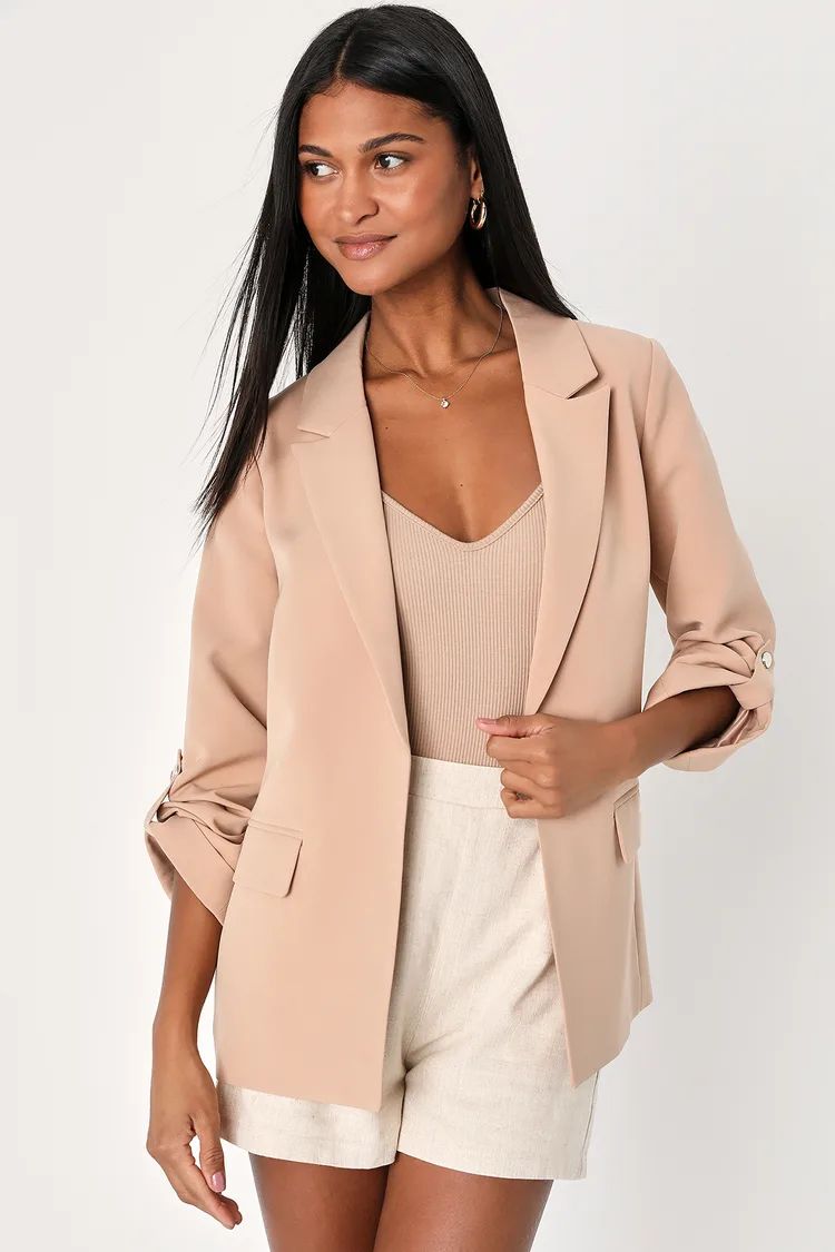 Trendy Sophistication Beige Blazer | Lulus (US)